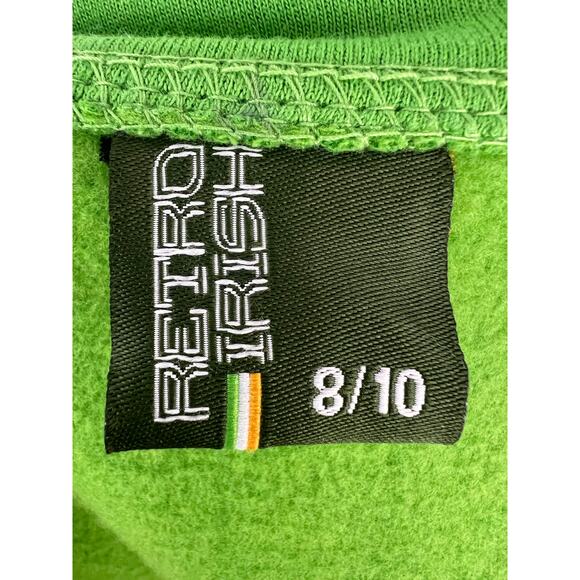 Girls Retro Irish Ireland Spellout Graphic Zip Up Sweatshirt 8/10 - Picture 6 of 7